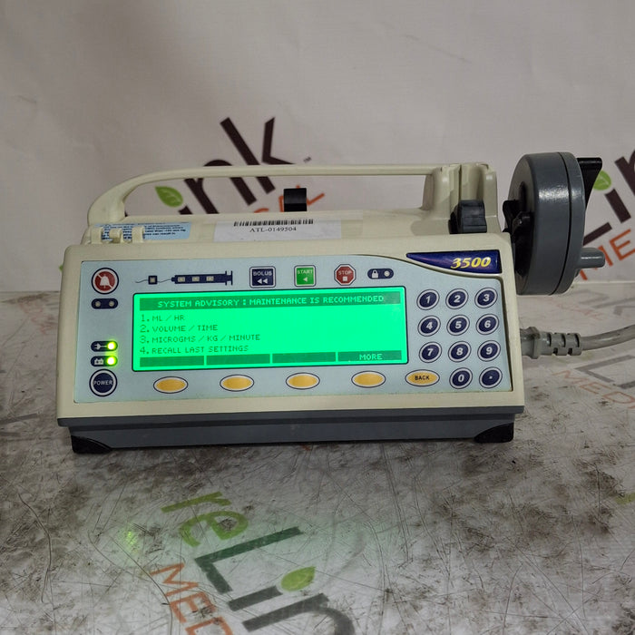Smiths Medical Medfusion 3500 Version 3 Syringe Infusion Pump
