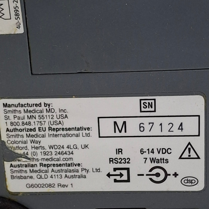 Smiths Medical Medfusion 3500 Version 5 Syringe Infusion Pump