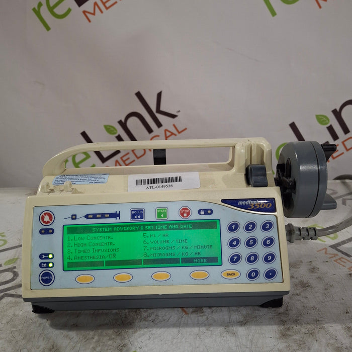 Smiths Medical Medfusion 3500 Version 3 Syringe Infusion Pump