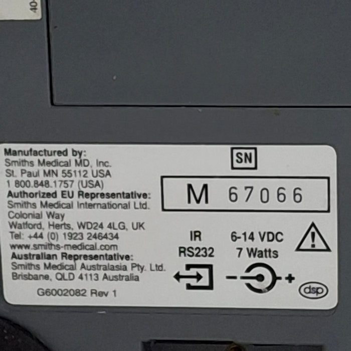 Smiths Medical Medfusion 3500 Version 5 Syringe Infusion Pump