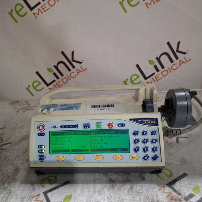 Smiths Medical Medfusion 3500 Version 3 Syringe Infusion Pump