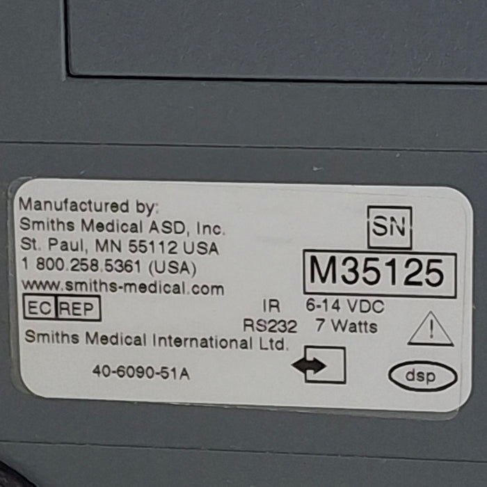 Smiths Medical Medfusion 3500 Version 3 Syringe Infusion Pump