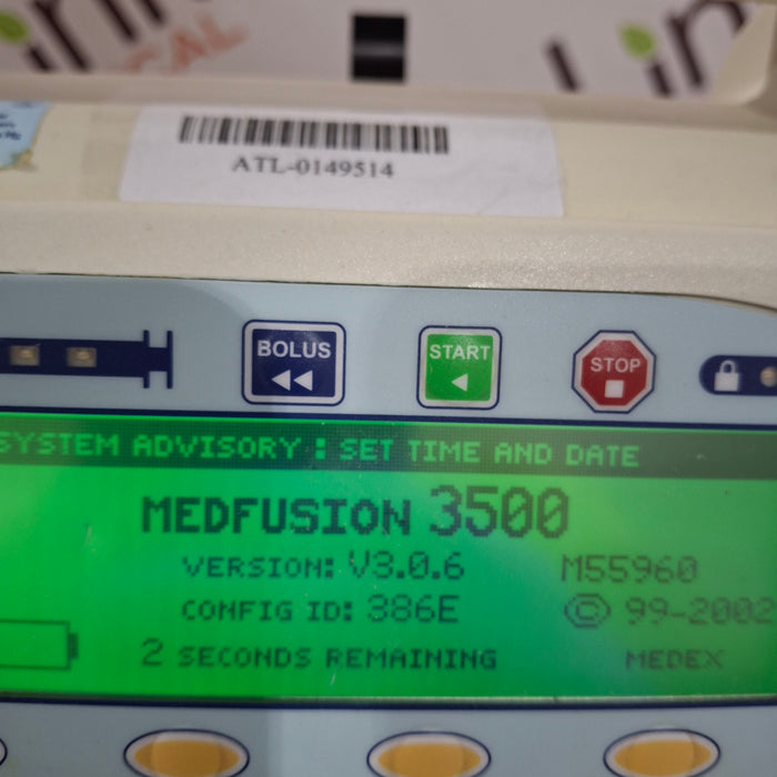 Smiths Medical Medfusion 3500 Version 3 Syringe Infusion Pump