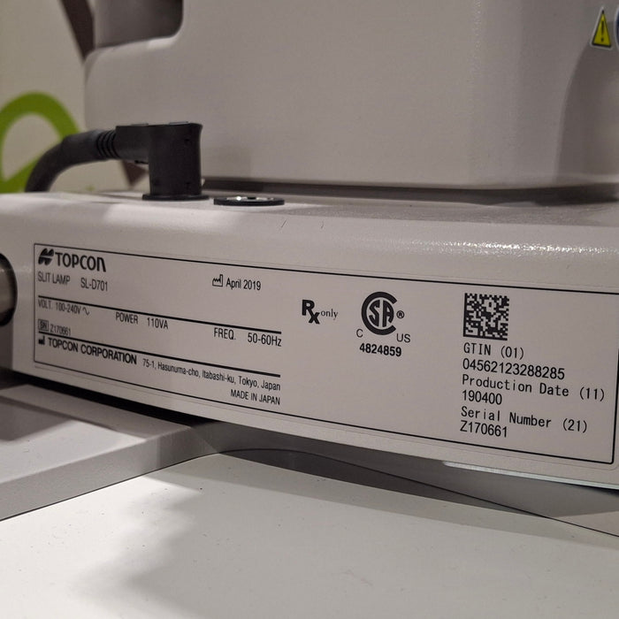 Topcon Medical SL-D701 Slit Lamp