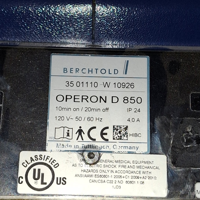 Berchtold Operon D 850 Surgical Table