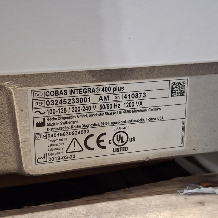Roche Diagnostics Integra 400 Plus Chemistry Analyzer