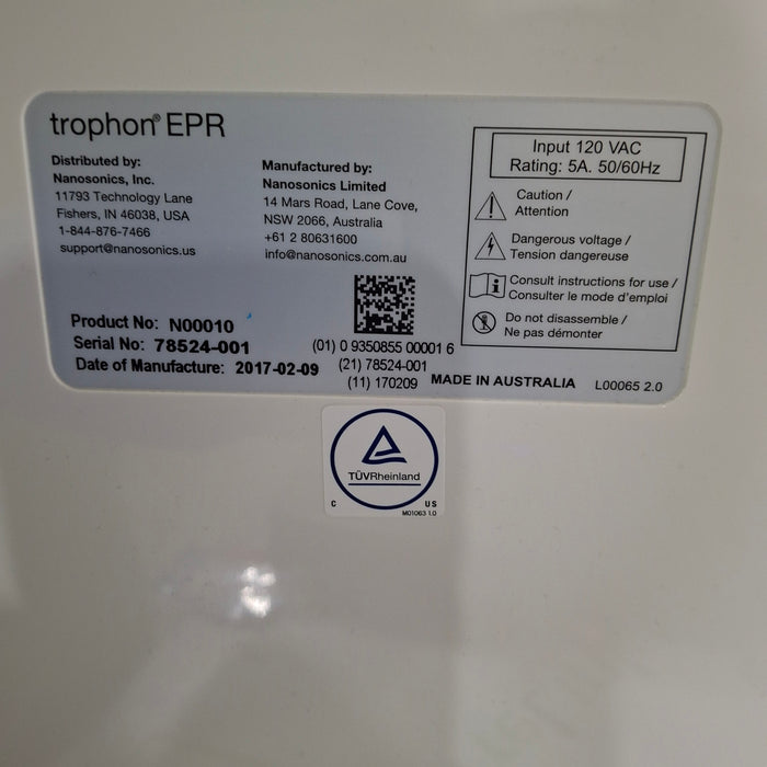 NanoSonics Trophon EPR High Level Disinfection