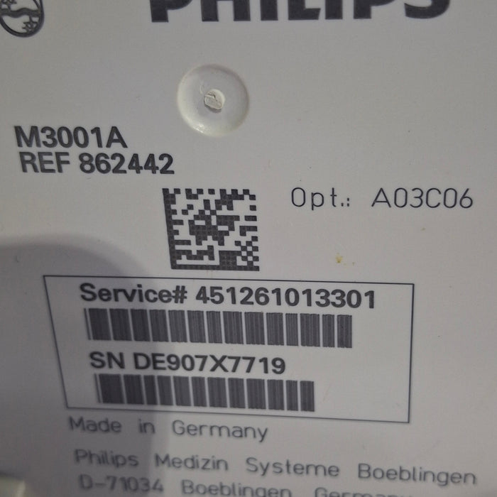 Philips M3001A-A03C06 Masimo SpO2, NIBP, ECG, Temp, IBP MMS Module