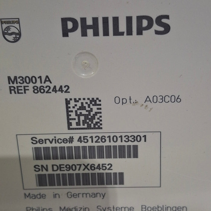 Philips M3001A-A03C06 Masimo SpO2, NIBP, ECG, Temp, IBP MMS Module
