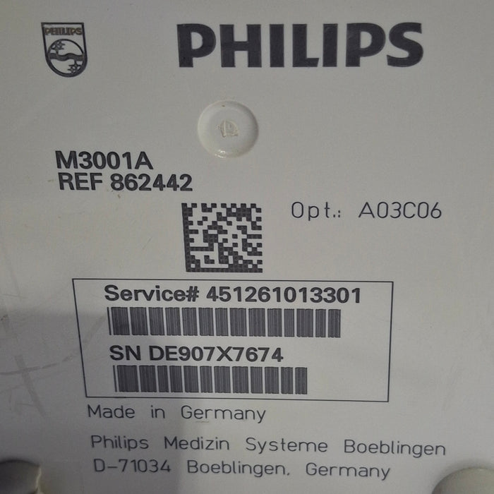 Philips M3001A-A03C06 Masimo SpO2, NIBP, ECG, Temp, IBP MMS Module