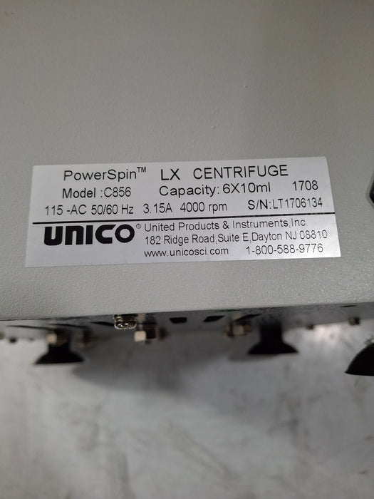 Unico C856 PowerSpin LX Centrifuge