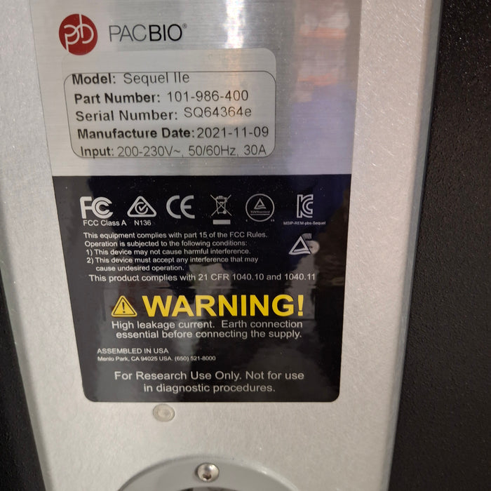 Pacific Biosciences Pacific Biosciences Sequel IIE DNA Sequencing System Research Lab reLink Online
