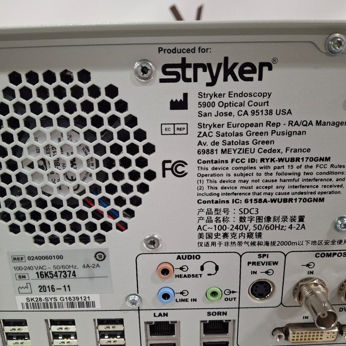 Stryker SDC3 240 060 100 Image Management System