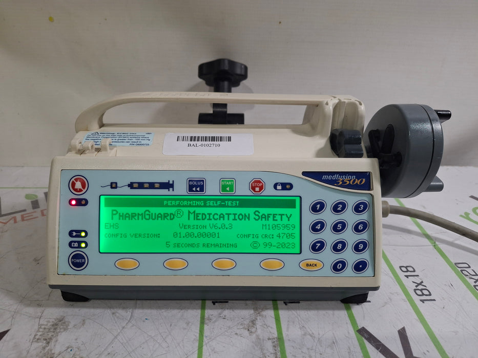 Smiths Medical Medfusion 3500 Version 6 Syringe Infusion Pump