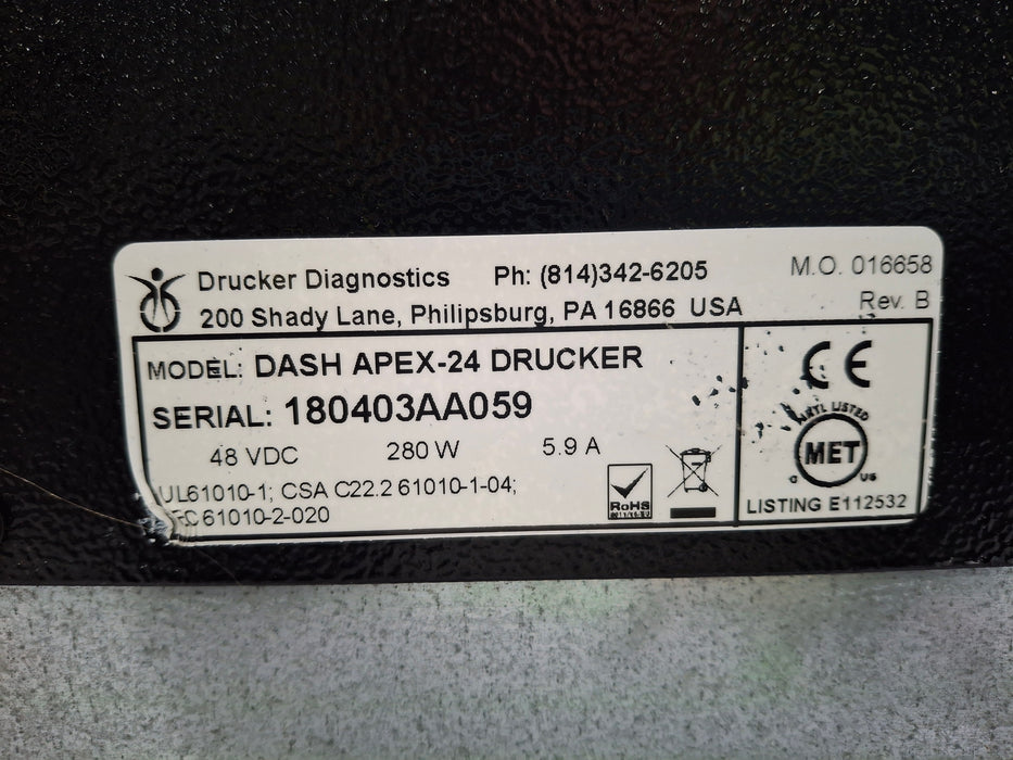Drucker Diagnostics Dash Apex 24 Centrifuge