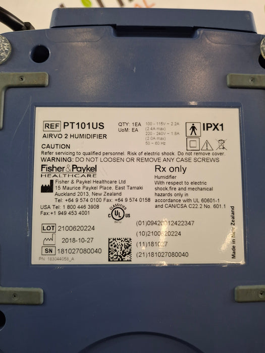 Fisher & Paykel MR850JHU Humidifier
