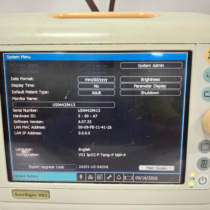 Philips Suresigns VS3 Vital Signs Monitor