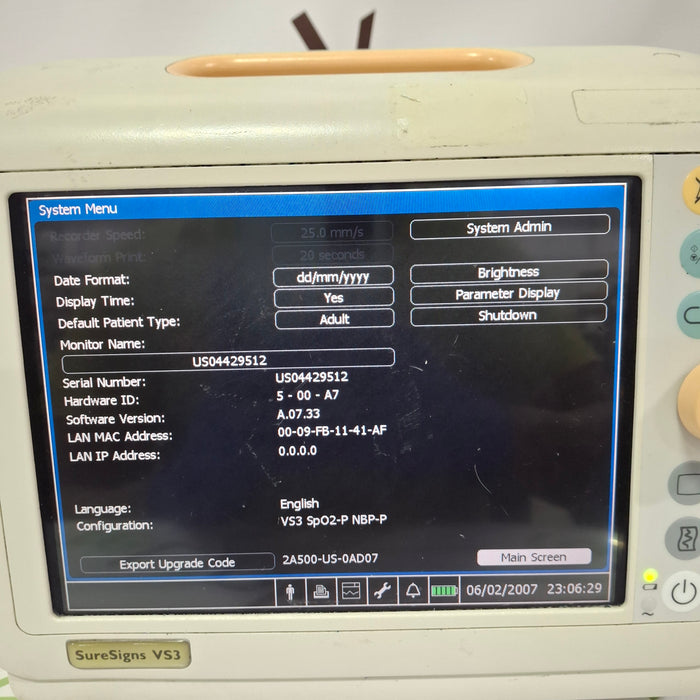 Philips Suresigns VS3 Vital Signs Monitor