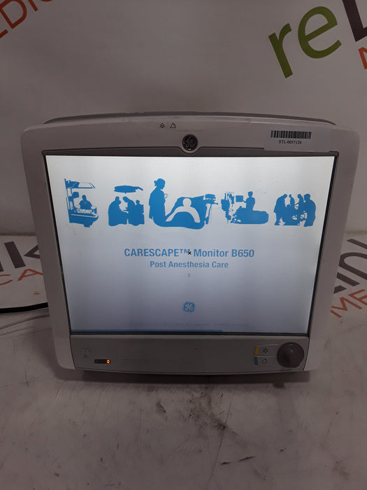 GE Healthcare Carescape B650 Post Anesthesia Care Patient Monitor