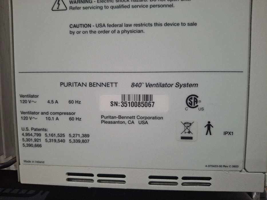 Puritan Bennett 840 Ventilator