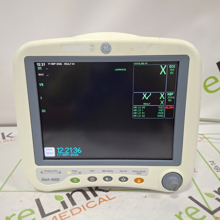 GE Healthcare Dash 4000 - GE/Nellcor SpO2 Patient Monitor