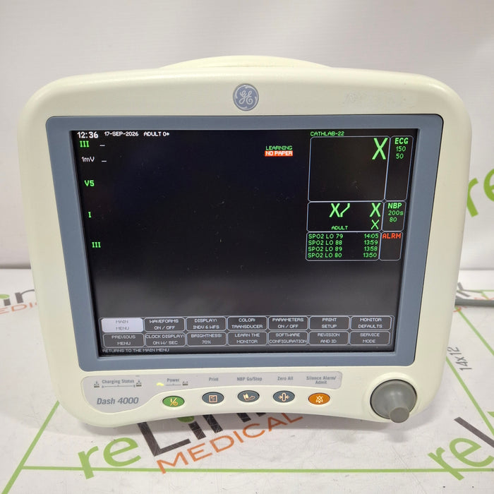 GE Healthcare Dash 4000 - GE/Nellcor SpO2 Patient Monitor