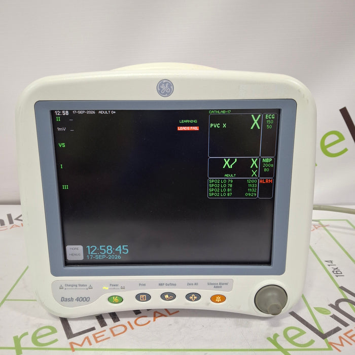 GE Healthcare Dash 4000 - GE/Nellcor SpO2 Patient Monitor