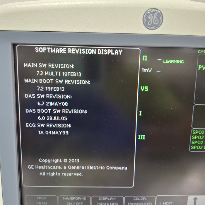 GE Healthcare Dash 4000 - GE/Nellcor SpO2 Patient Monitor