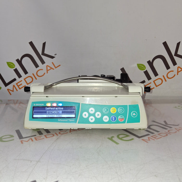 B. Braun Infusomat Space w/Pole Clamp & AC Adapter Infusion Pump