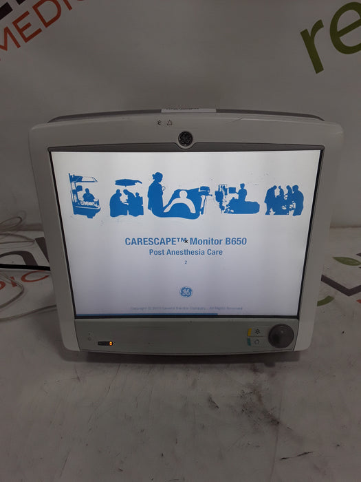 GE Healthcare Carescape B650 Post Anesthesia Care Patient Monitor