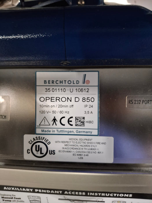 Berchtold Operon D 850 Surgical Table