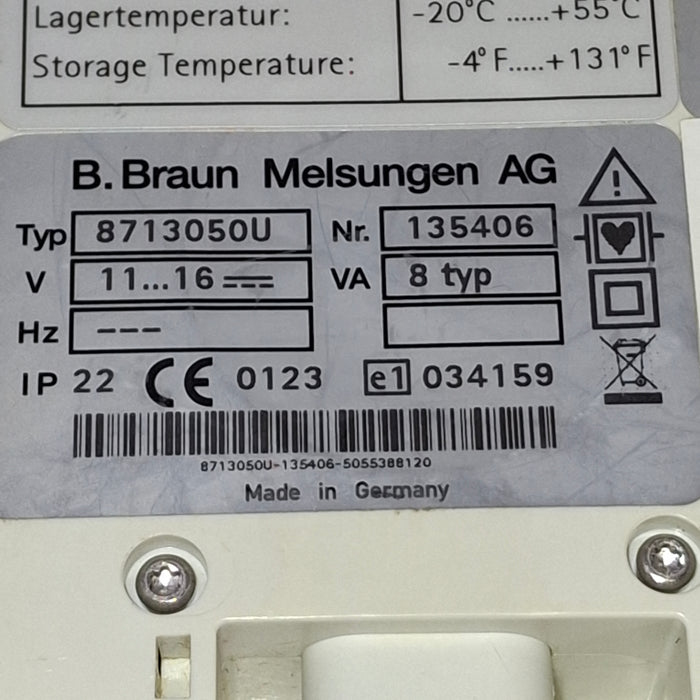 B. Braun Infusomat Space w/Pole Clamp & AC Adapter Infusion Pump