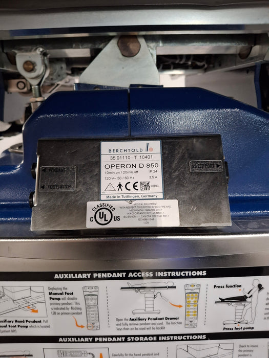 Berchtold Operon D 850 Surgical Table