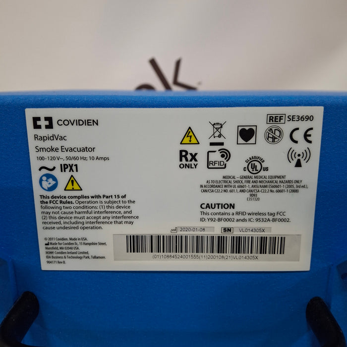 Covidien RapidVac SE3690 Smoke Evacuator