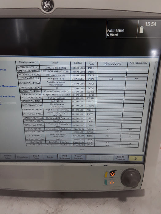 GE Healthcare Carescape B650 Post Anesthesia Care Patient Monitor