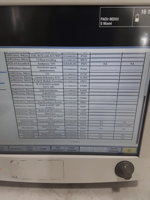 GE Healthcare Carescape B650 Post Anesthesia Care Patient Monitor