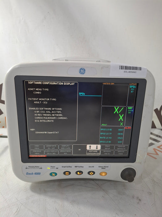 GE Healthcare Dash 4000 - Masimo SpO2 Patient Monitor