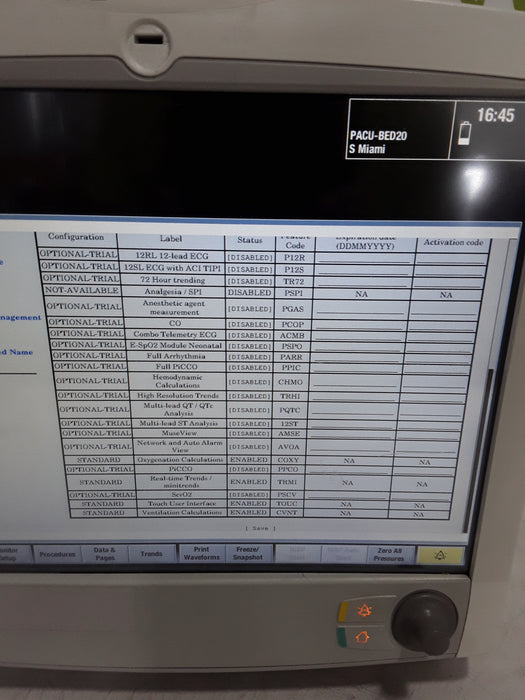 GE Healthcare Carescape B650 Post Anesthesia Care Patient Monitor