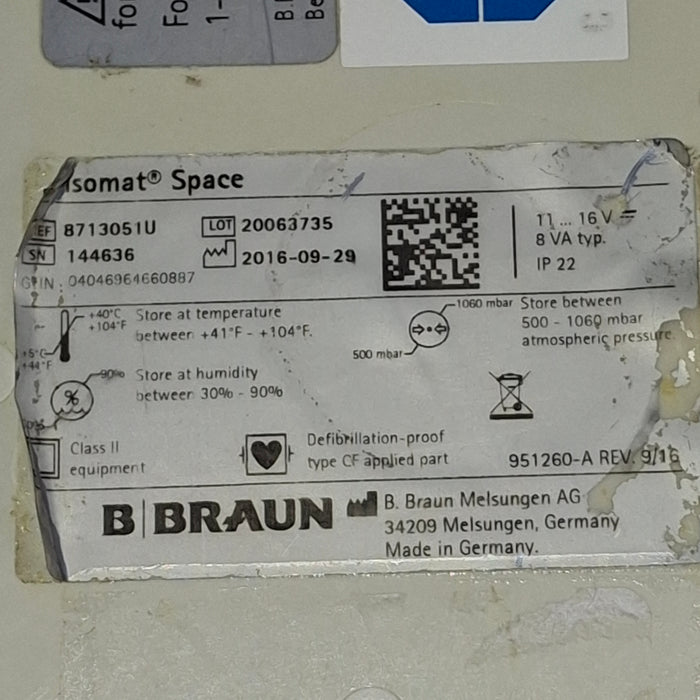 B. Braun Infusomat Space Infusion Pump
