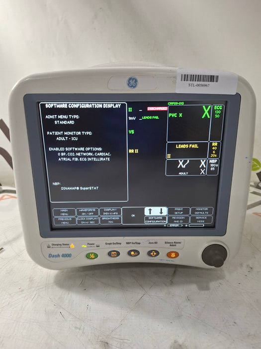 GE Healthcare Dash 4000 - Masimo SpO2 Patient Monitor
