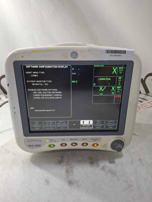 GE Healthcare Dash 4000 - Masimo SpO2 Patient Monitor