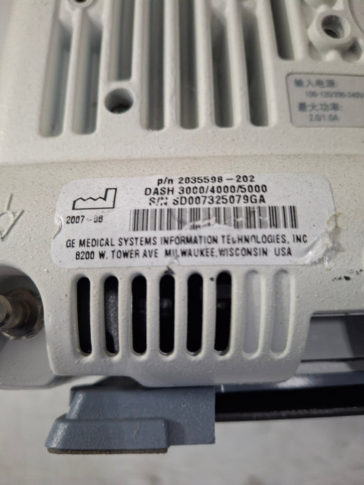 GE Healthcare Dash 4000 - Masimo SpO2 Patient Monitor