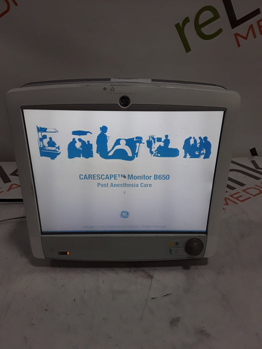 GE Healthcare Carescape B650 Post Anesthesia Care Patient Monitor