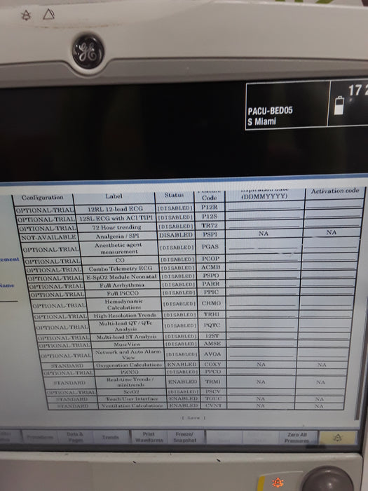 GE Healthcare Carescape B650 Post Anesthesia Care Patient Monitor