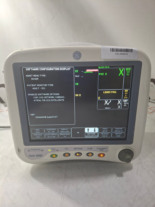 GE Healthcare Dash 4000 - Masimo SpO2 Patient Monitor