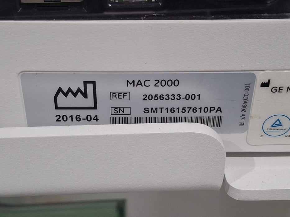 GE Healthcare MAC 2000 ECG