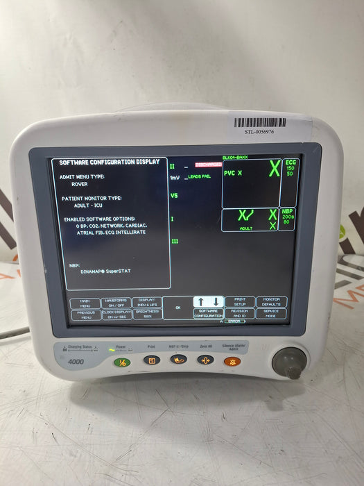 GE Healthcare Dash 4000 - Masimo SpO2 Patient Monitor