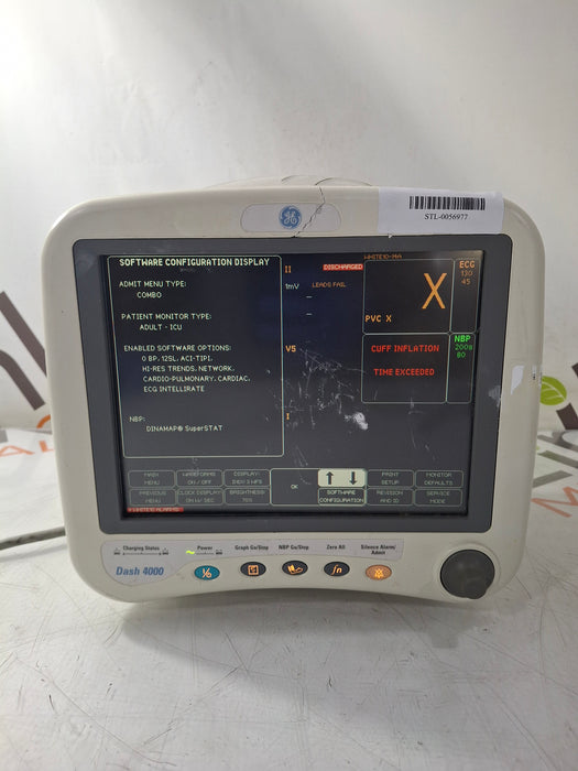 GE Healthcare Dash 4000 - Masimo SpO2 Patient Monitor