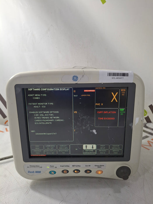 GE Healthcare Dash 4000 - Masimo SpO2 Patient Monitor