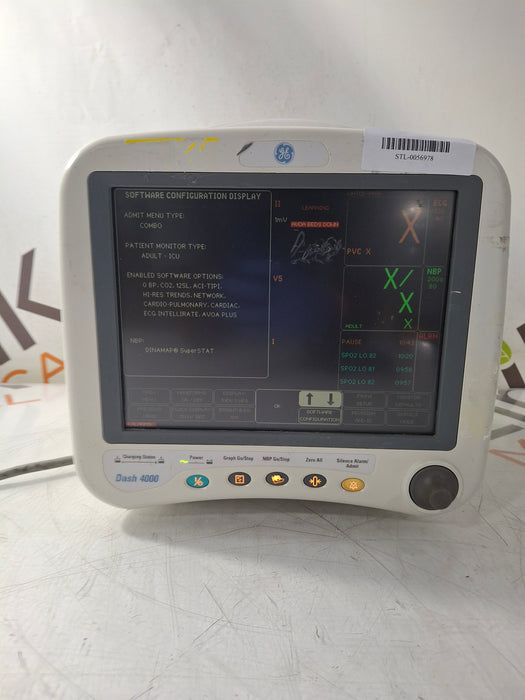 GE Healthcare Dash 4000 - Masimo SpO2 Patient Monitor